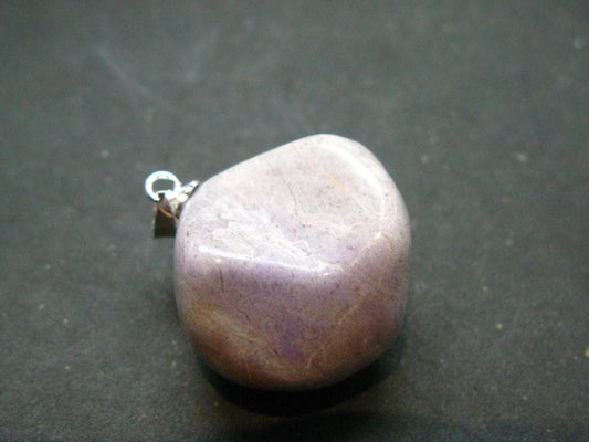 Purple Jade Silver Pendant From Turkey - 1.0" - 10.66 Grams