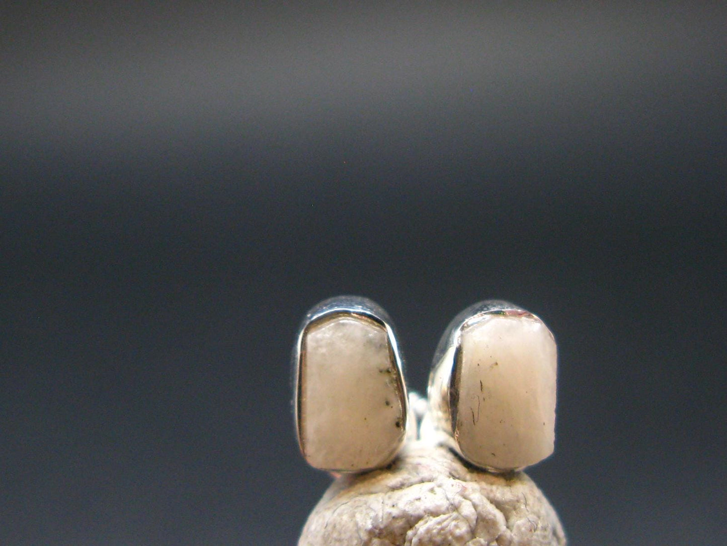 Phenakite Phenacite Sterling Silver Stud Earrings from Nigeria - 1.14 Gram