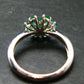 Emerald Faceted Silver Ring from Colombia - 2.70 Grams Total - Size 7