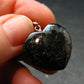 Silver Nuumite Nuummite Heart Pendant From Greenland - 1.1" - 4.57 Grams