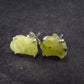 Rare Yellow Brucite Crystal Silver Earrings From Pakistan - 1.14 Grams