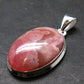 Rhodochrosite Silver Plated Pendant From Argentina - 1.5" - 7.82 Grams