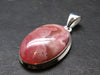Rhodochrosite Silver Plated Pendant From Argentina - 1.5" - 7.82 Grams