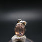 Pink Beryl!! Amazing Natural Facetted Morganite Silver Pendant From Brazil - 0.6" - 1.76 Grams