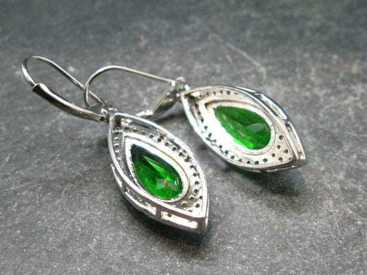 Helenite Gaia Stone Gem Sterling Silver 6.80 Carats Earrings From Washington