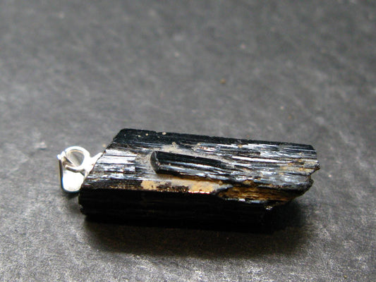 Ilvaite Crystal Silver Pendant From China - 1.1" - 3.91 Grams
