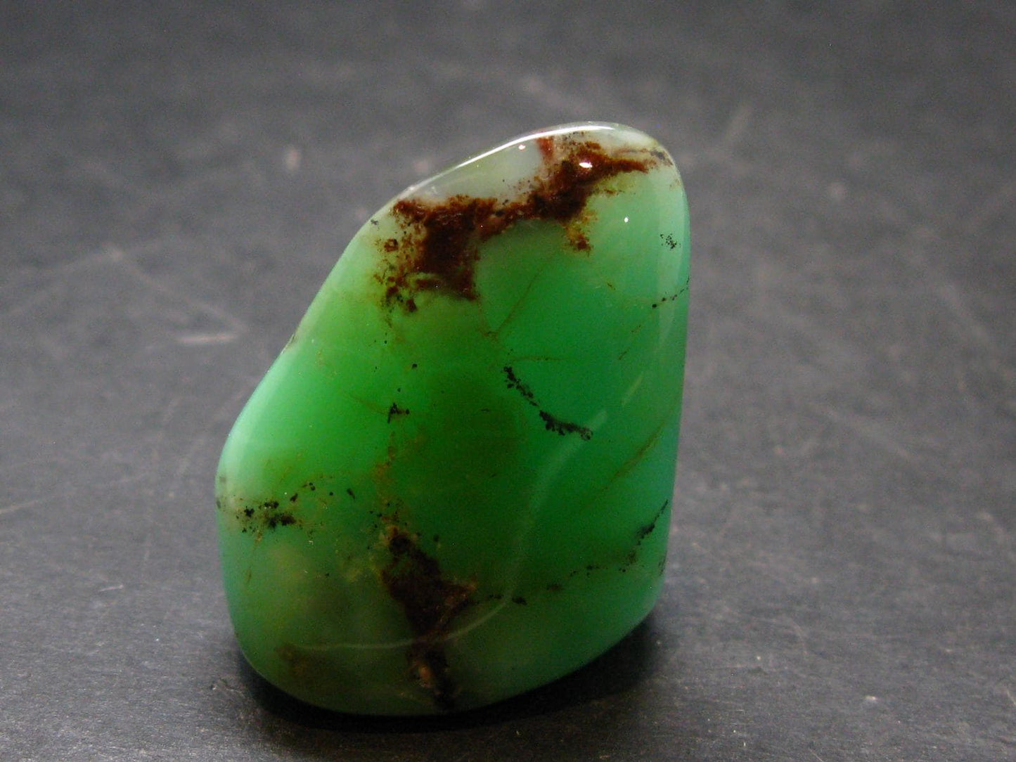 Rich Green Chrysoprase Polished Tumbled Stone From Australia - 1.3"