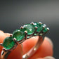 Emerald Crystal Silver Ring from Colombia - 1.25 Carats - Size 6
