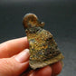 Pyritized Ammonite Fossil On Pyrite Matrix From Russia 150 MYO - 1.8" - 33.65 Grams