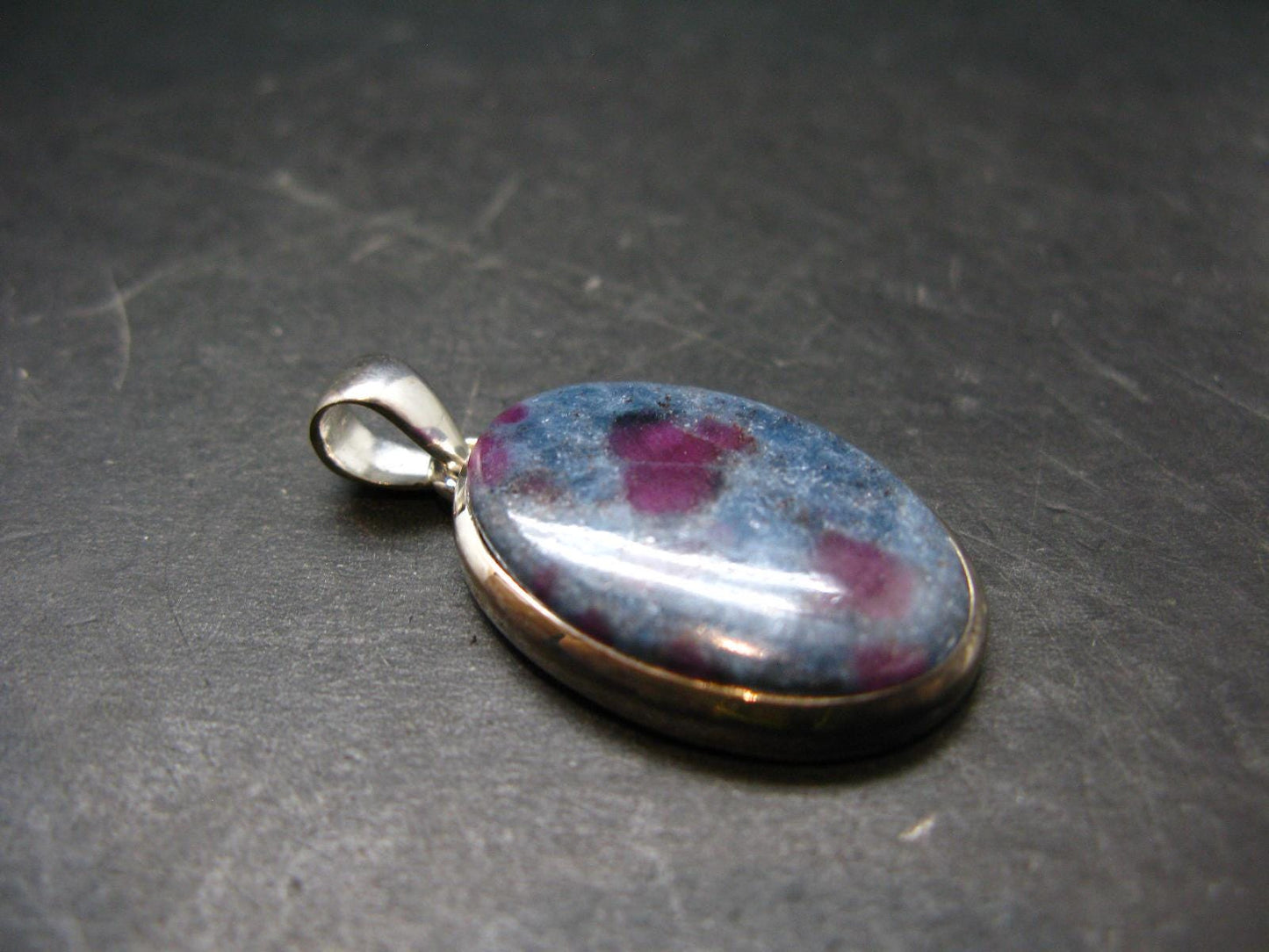 Ruby & Kyanite Silver Pendant From India - 9.76 Grams