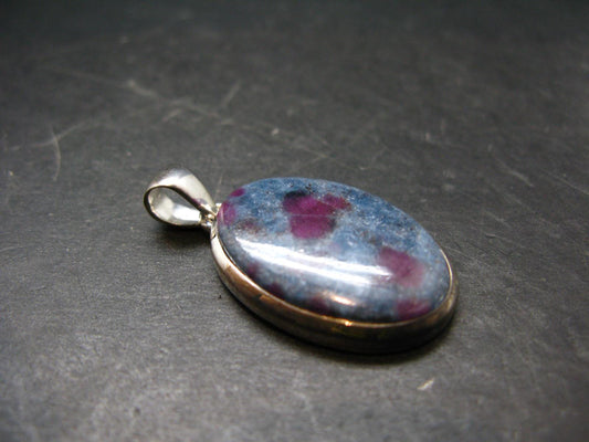 Ruby & Kyanite Silver Pendant From India - 9.76 Grams
