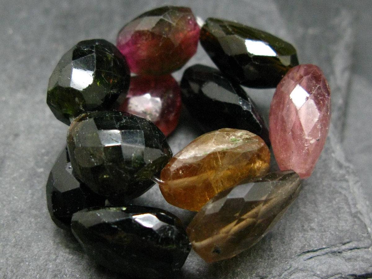 Watermelon Tourmaline Genuine Bracelet ~ 7 Inches ~ 15mm Facetted Stones