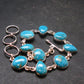 Amazing Intense Blue Genuine Turquoise Silver Bracelet - Adjustable Size - 13.67 Grams