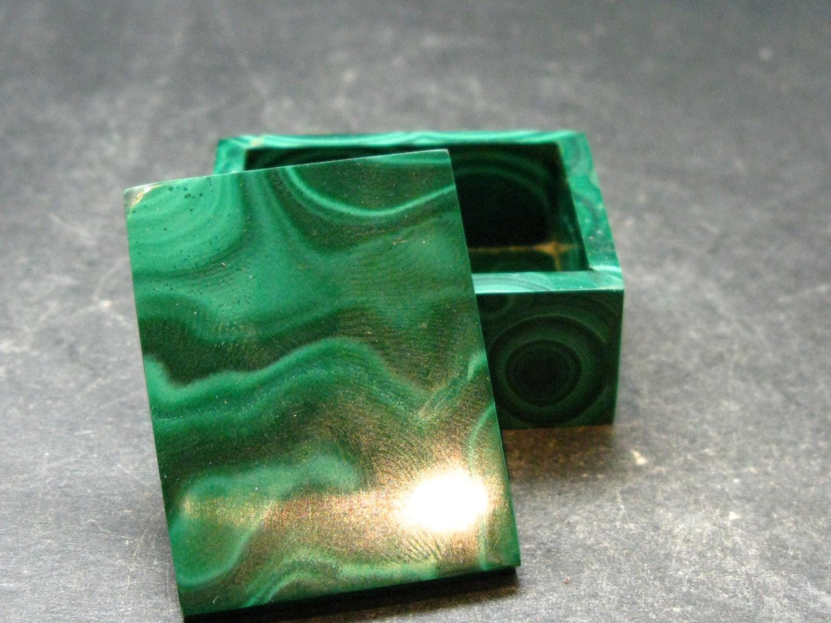 Rich Vibrant Green Malachite Box From Congo - 1.5" - 41.42 Grams