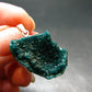 Dioptase Crystal Silver Pendant from Congo - 4.50 Grams - 1.1"