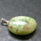 Green Kyanite Crystal Silver Pendant From Tanzania - 1.0"