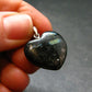 Silver Nuumite Nuummite Heart Pendant From Greenland - 1.0" - 3.58 Grams