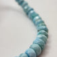 Blue Larimar Bead Necklace Natural Gemstone Necklace Ocean Style Jewelry Gift