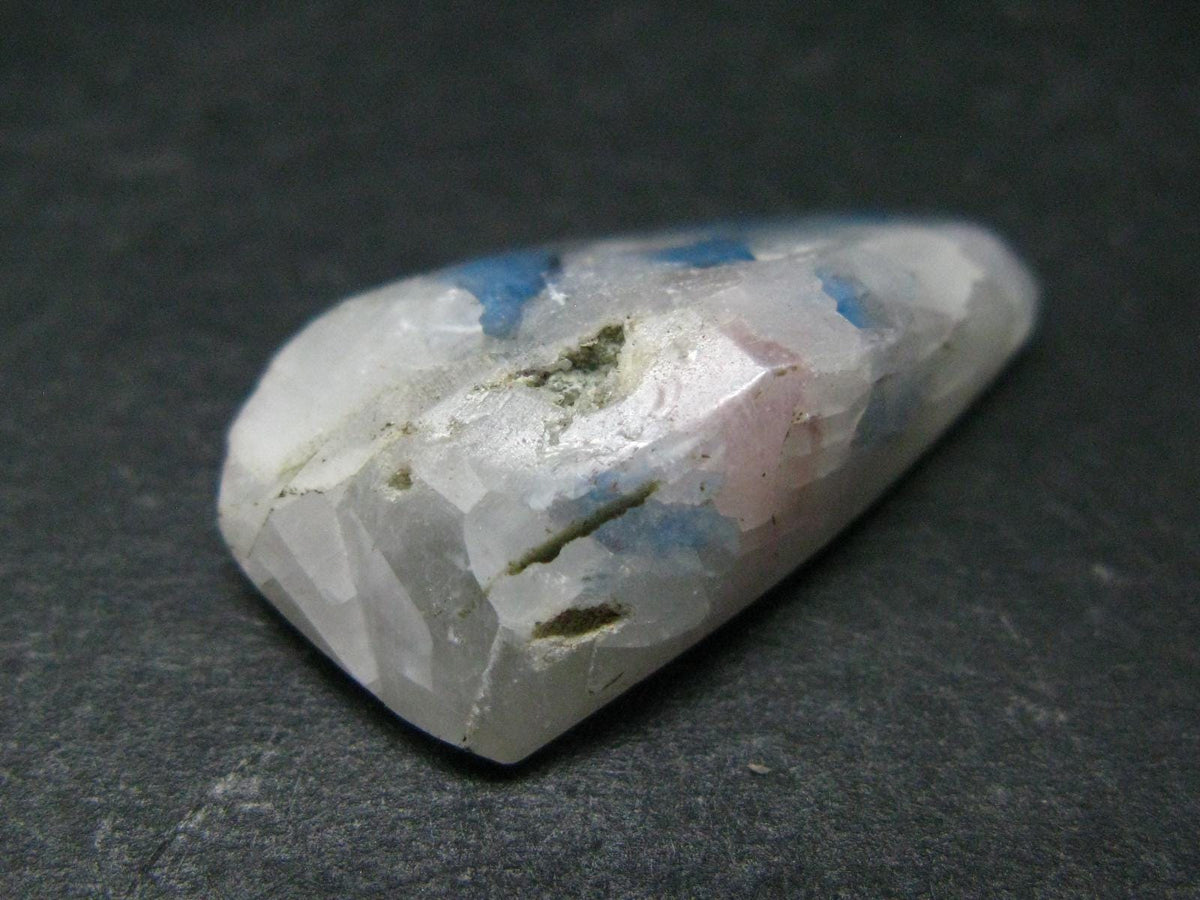 Papagoite in Quartz Cabochon from Messina S. Africa - 15.63 Carats - 26x13mm