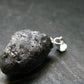 Apache Tear Obsidian Crystal Silver Pendant From Mexico - 0.9" - 2.57 Grams