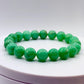 Natural Chrysoprase Bead Bracelet – Green Chalcedony Stretch Crystal Jewelry - Weight 28.10 g