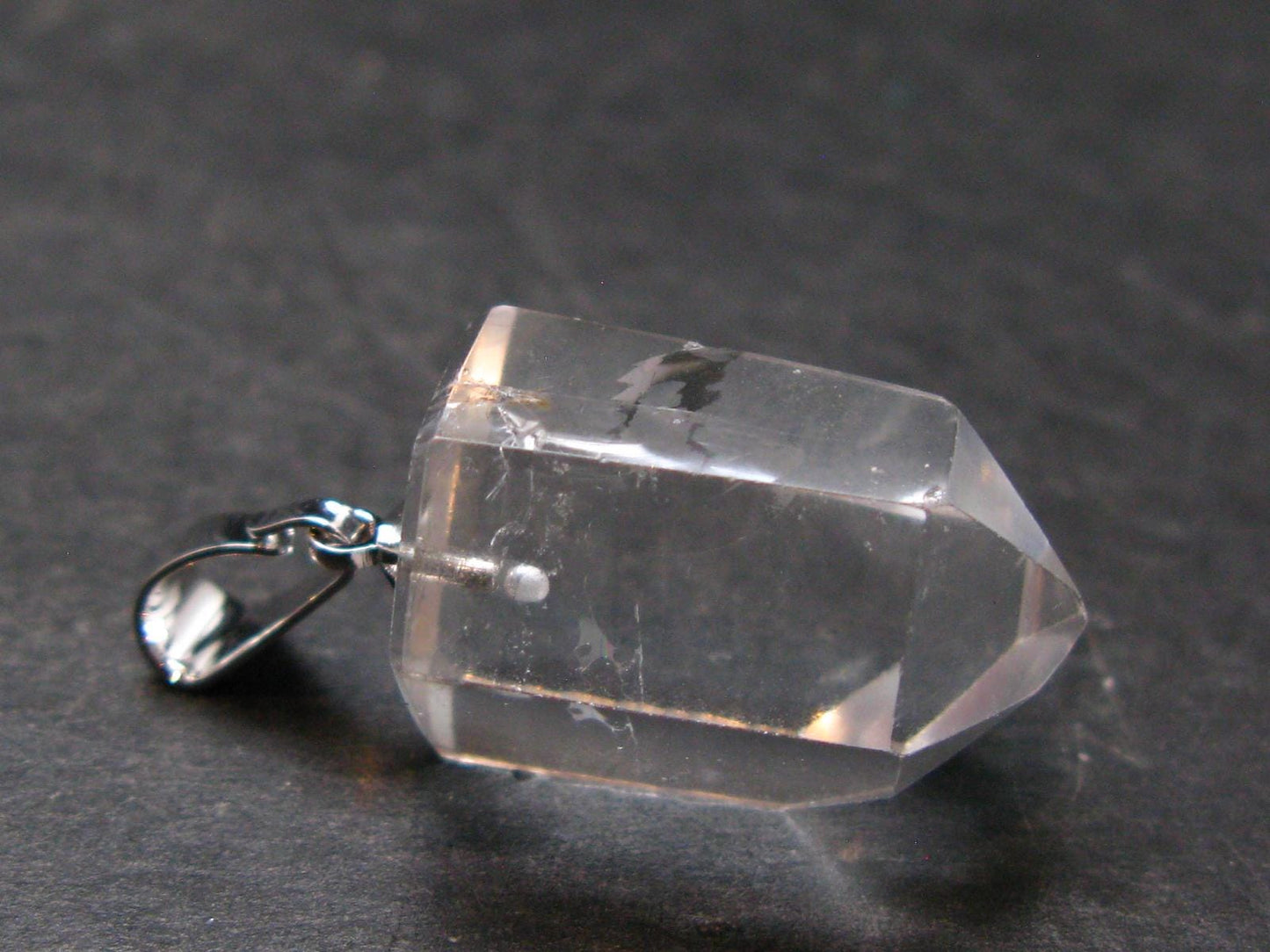 Lemurian Quartz Crystal Pendant From Brazil - 1.4" - 7.62 Grams