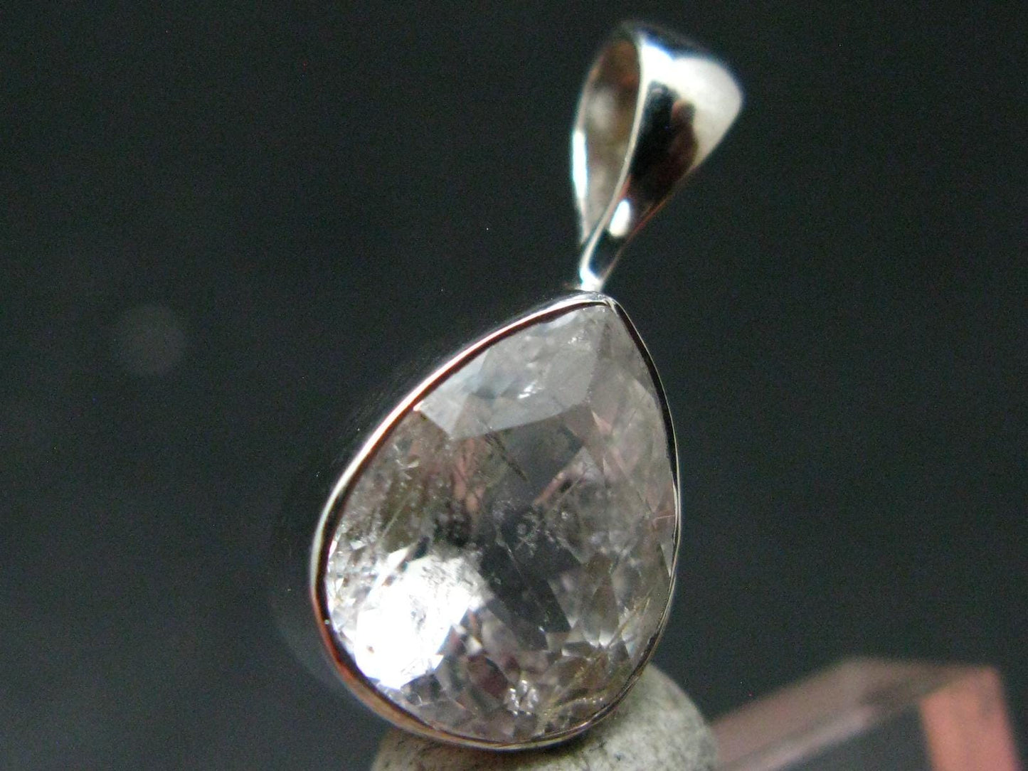 Gem Phenakite Phenacite 3.61 Carats Facetted Pendant from Russia - 1.65 Grams - 0.8"