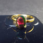 Rare Black Opal Gold Plated Silver Ring from Australia - Size 7 - 2.05 Grams