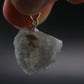 Rare Raw Blue Euclase Gem Crystal Silver Pendant from Brazil - 0.8" - 3.86 Grams