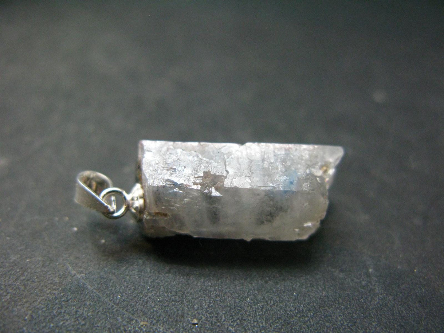 Rare Papagoite In Terminated Quartz Crystal Silver Pendant from South Africa - 1.0" - 2.96 Grams