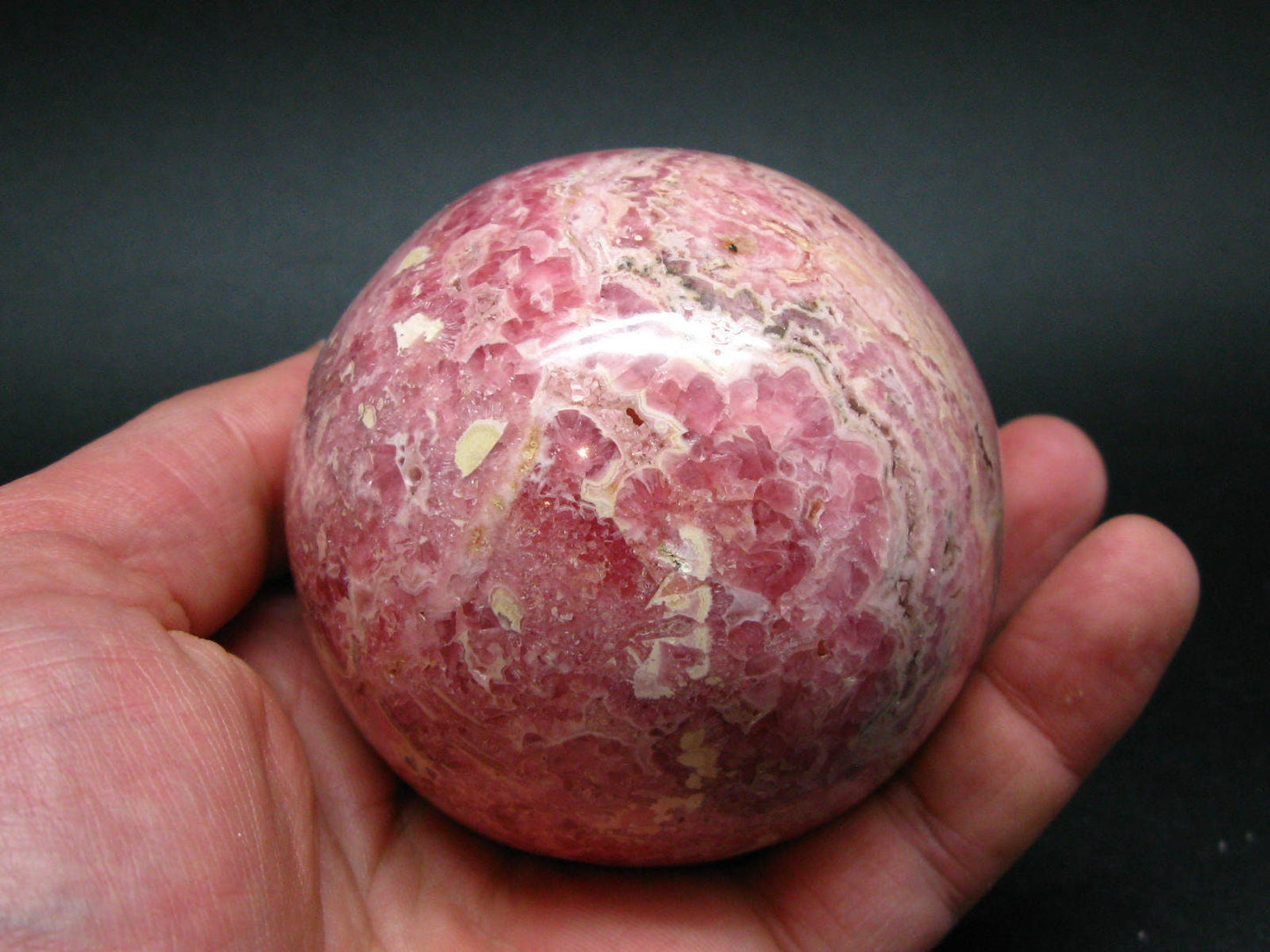 Rhodochrosite Sphere Ball from Argentina - 2.9" - 709 Grams