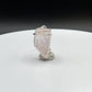 Raw Pink Stone Charm | Natural Crystal Silver Drop