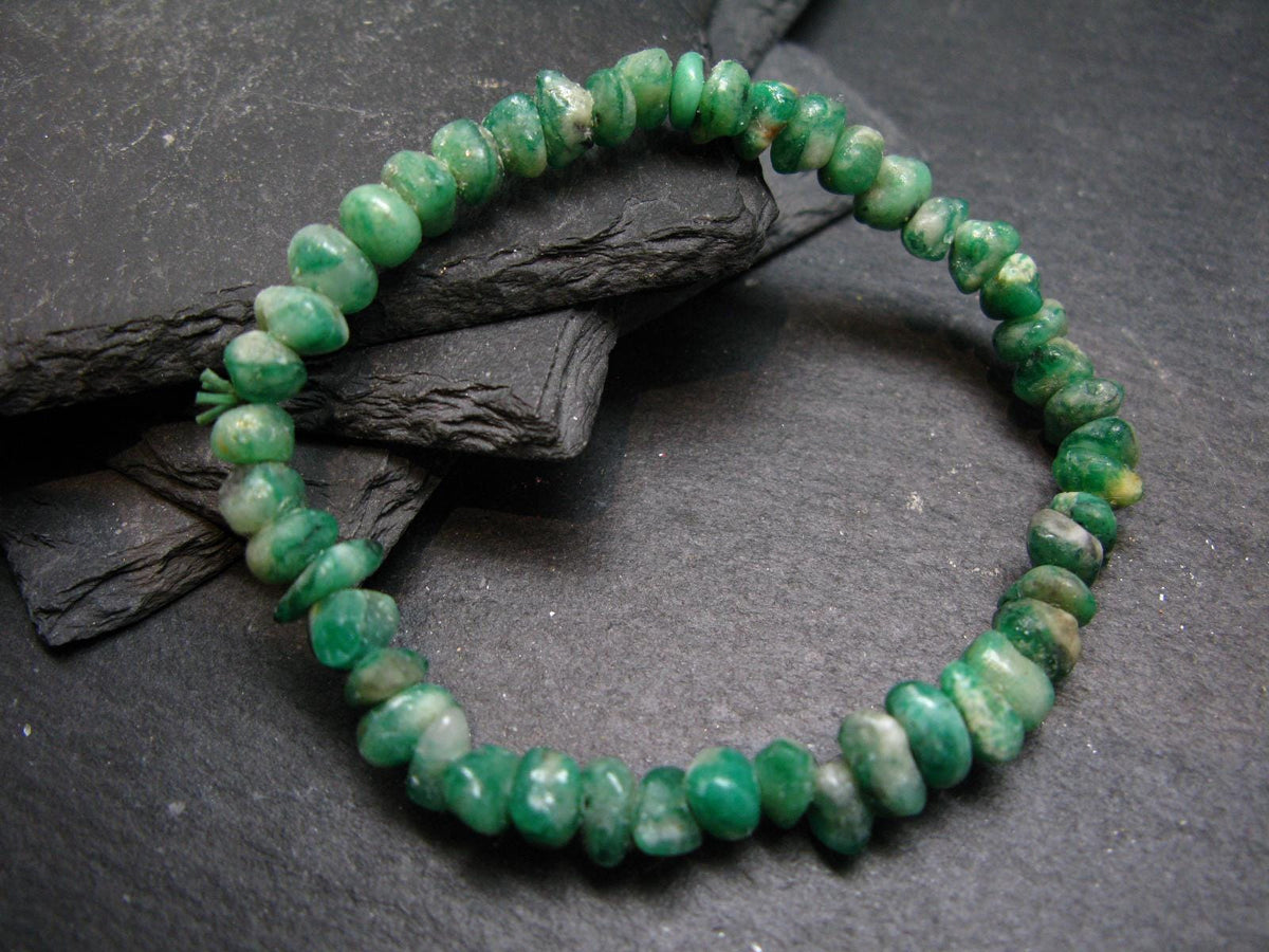 Emerald Genuine Bracelet ~ 7 Inches ~ 8mm Tumbled Beads