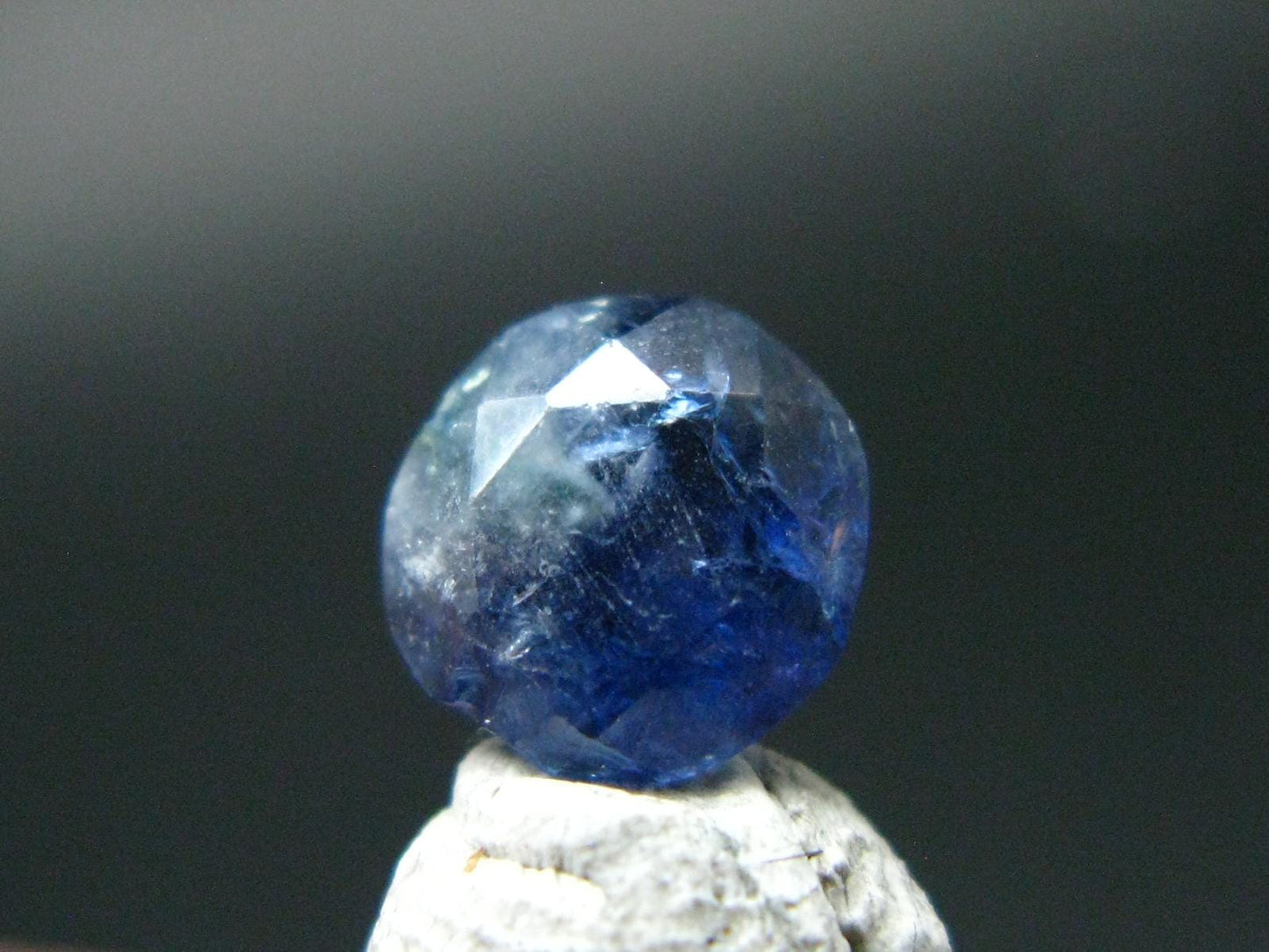 Gem Benitoite Cut Stone From California - 1.26 Carats - 6.5x6.5mm