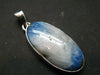 Blue Ice Glacierite Silver Pendant from Indonesia - 1.5" - 5.70 Grams