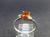 Faceted Orange Kyanite Crystal Silver Ring From Brazil - 1.96 Grams - Size 8