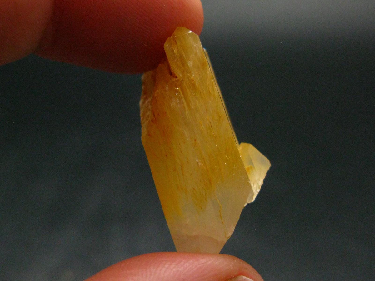 Rare Mango Quartz w/ Hallyosite Crystal From Colombia - 1.2" - 6.35 Grams