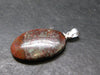 Crimson Cuprite w/ Chrysocola Silver Plated Pendant from Mexico - 1.2" - 2.33 Grams