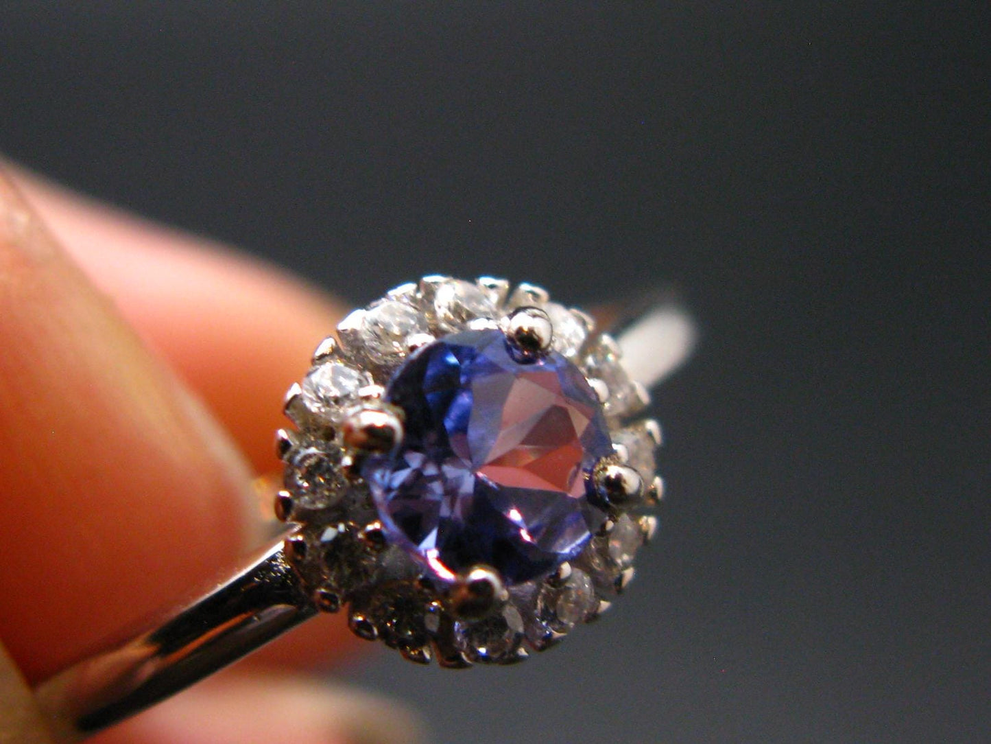 Tanzanite (Zoisite) Sterling Silver Ring - 1.77 Grams - Size 7