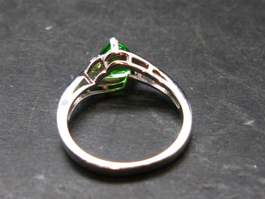 Helenite Gaia Stone Gem Sterling Silver Ring From Washington - Size 7 - 1.5 Carats