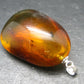 Natural Insects in Baltic Amber 925 Silver Pendant from Poland - 1.5" - 5.07 Grams