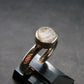 Gray Herderite Silver Ring from Africa - Size 7 - 1.81 Grams
