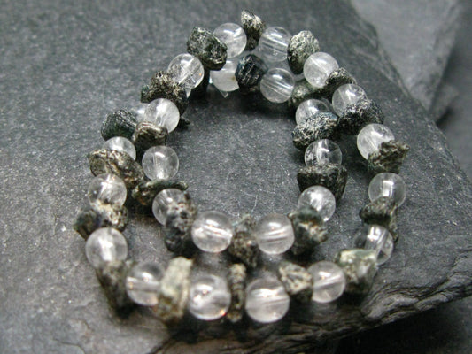 Alexandrite Chrysoberyl & Quartz Genuine Bracelet ~ 7 Inches ~ 6mm Crystal Beads