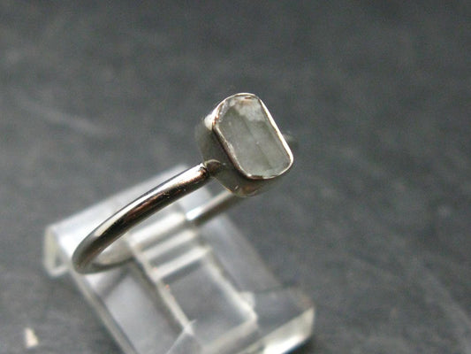 Gem Green Kornerupine Silver Ring From Tanzania - 1.92 Grams - size 8
