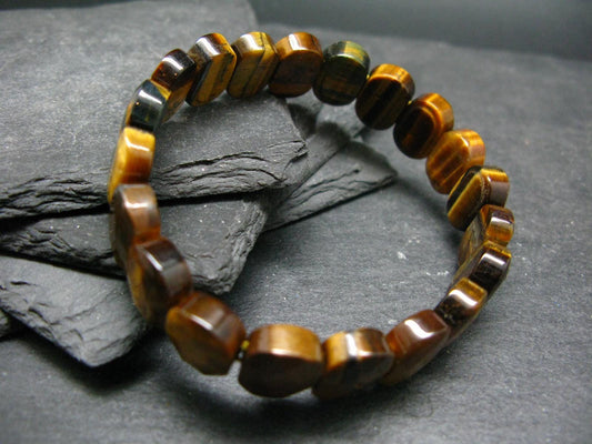 Tiger Eye Genuine Bracelet ~ 7 Inches ~ 15mm Beads
