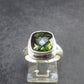 Moldavite Tektite Facetted Silver Ring from Czech Republic - Size 7 - 6.54 Grams