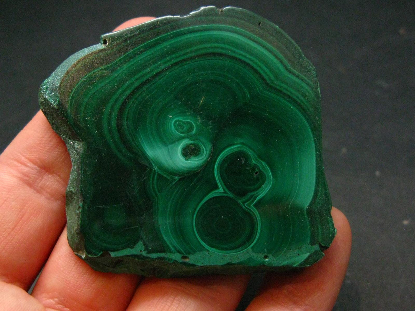 Malachite Stalactite Slice From Congo - 1.9" - 46.46 Grams