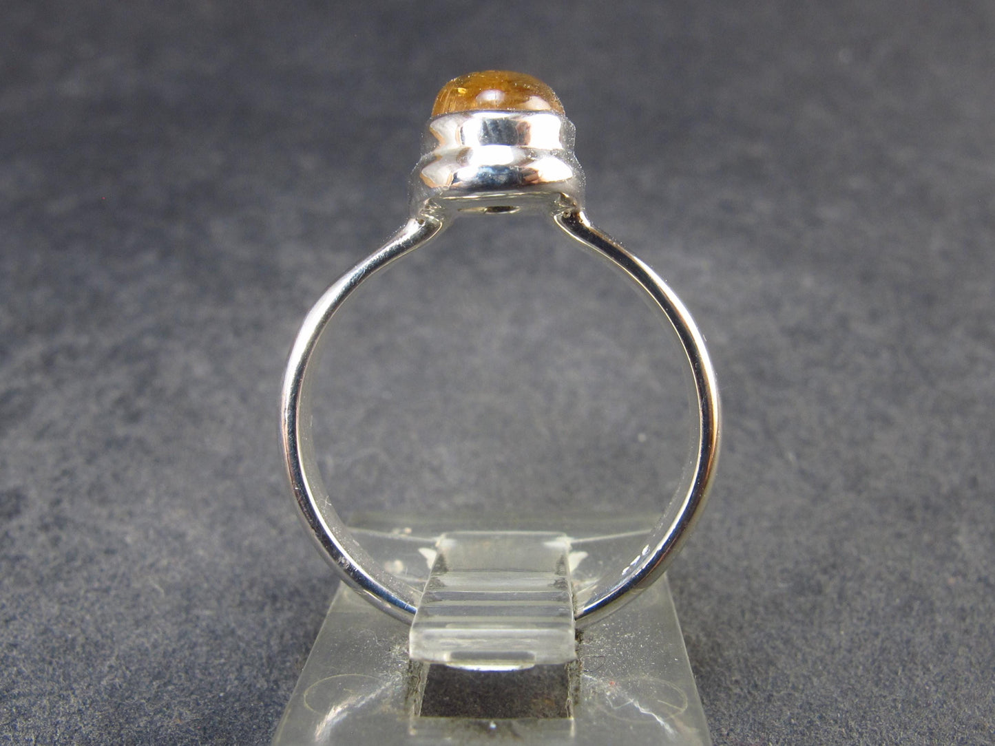 Fabulous Untreated Imperial Topaz 925 Silver Ring from Brazil - Size 6.25 - 2.89 Grams
