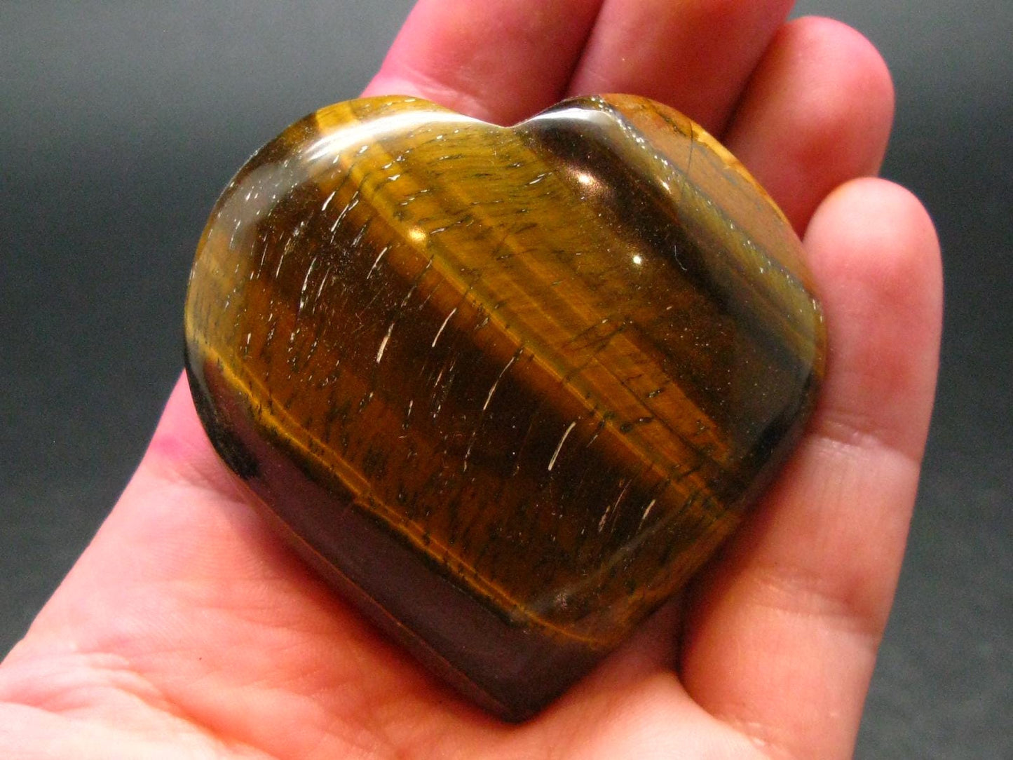 Tiger Eye Heart From Brazil - 2.0"