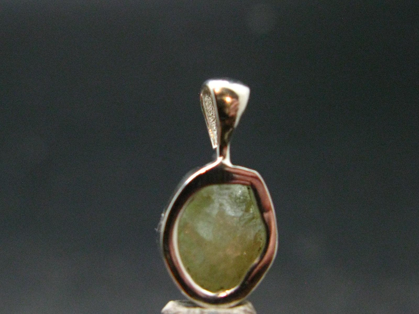Rhodizite Rhodozite Crystal Silver Pendant from Madagascar - 0.6" - 1.23 Grams